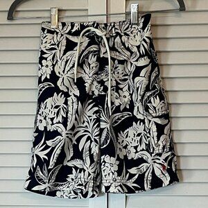 Polo Ralph Lauren boys 6 swim trunks board shorts navy botanical